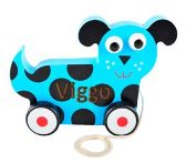 <b>Hund på hjul (Blå) - Trækdyr med navn</b>